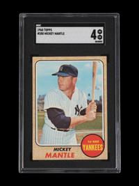 A 1968 Topps Mickey Mantle Baseball Card No. 280 (SGC 4 VG-EX)