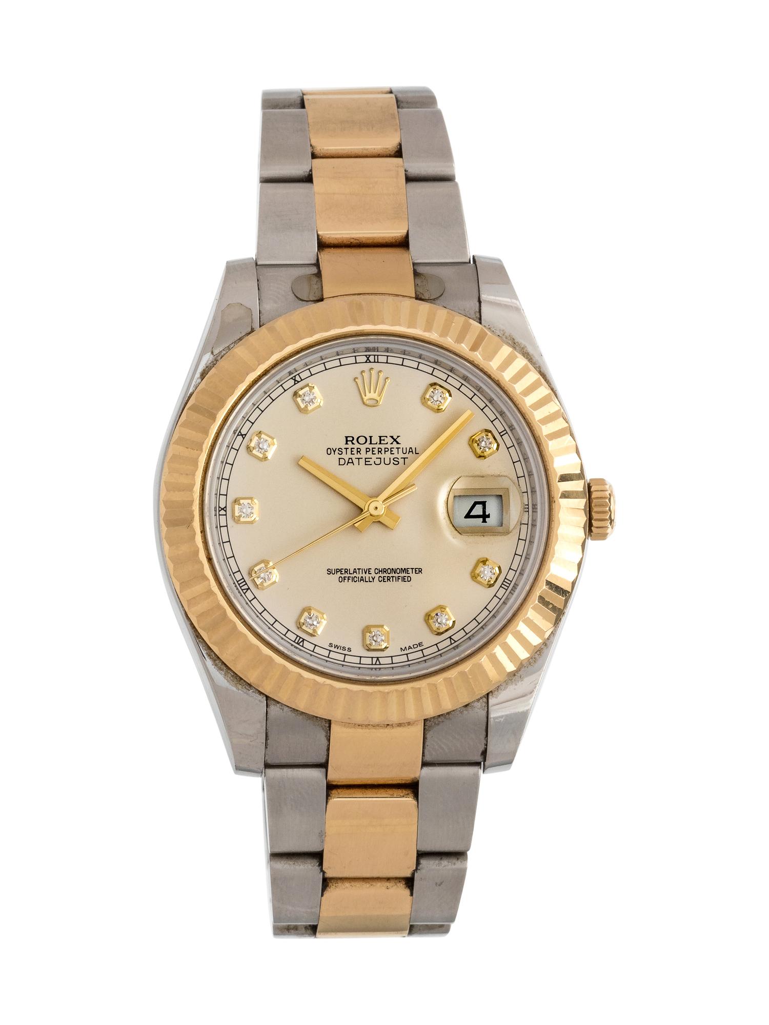 Rolex, Stainless Steel and 18K Yellow Gold Ref. 116333 'Oyster Perpetual Datejust' Wristwatch
