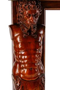A Renaissance Revival Carved Walnut Chimneypiece