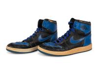 A Pair of Original 1985 Nike Air Jordan 1 Basketball Shoes
