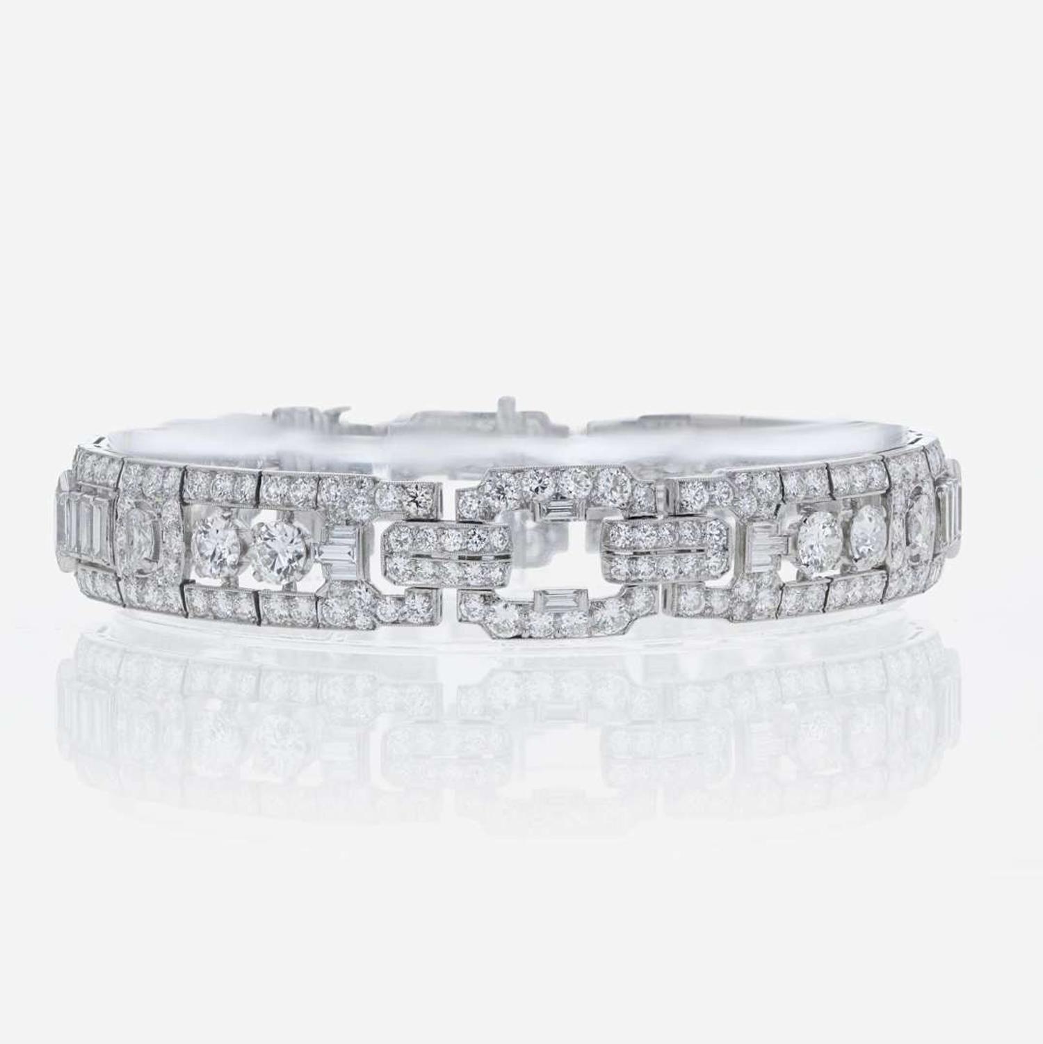 A Raymond Yard Diamond and Platinum Bracelet