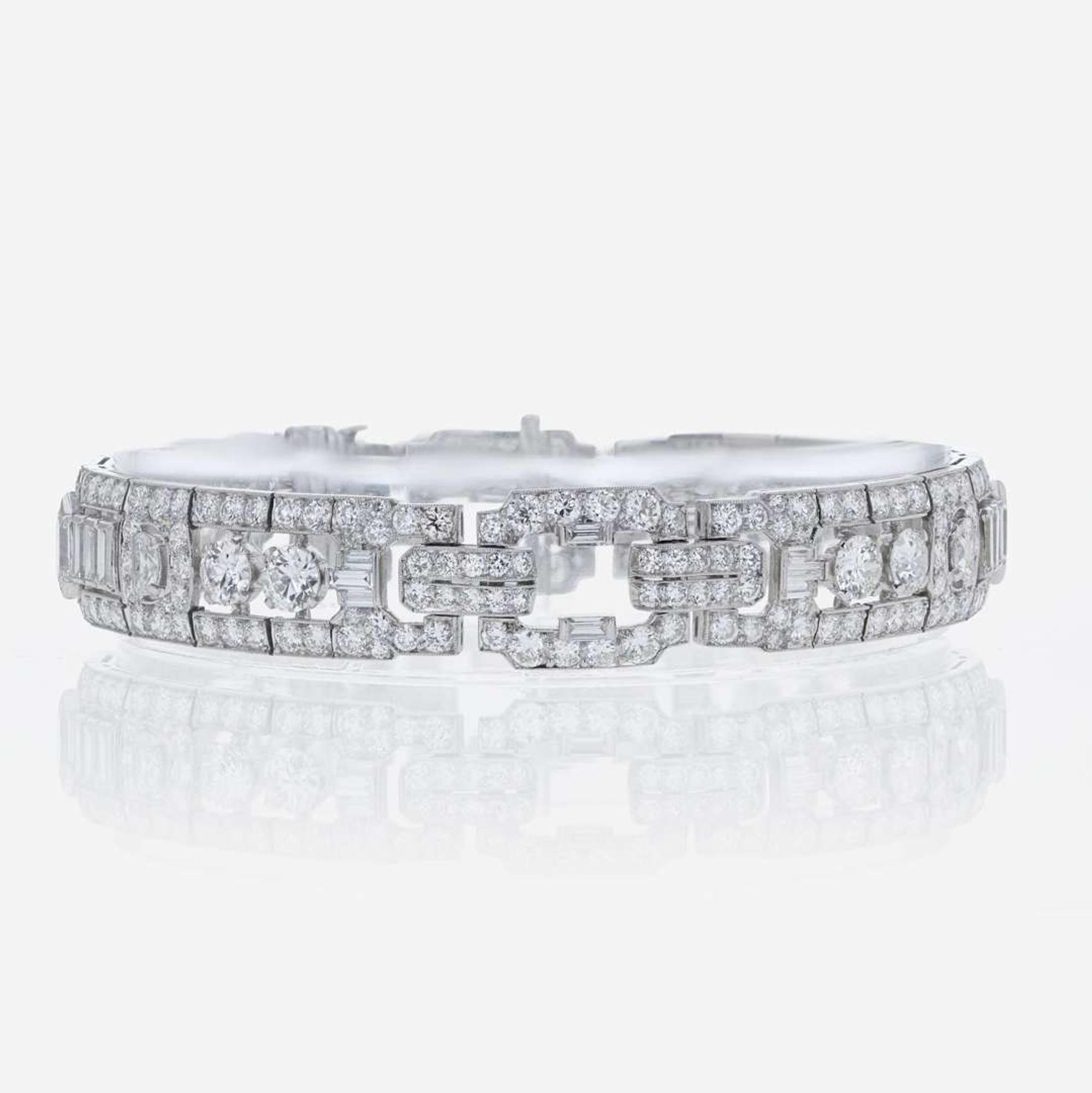 A Raymond Yard Diamond and Platinum Bracelet