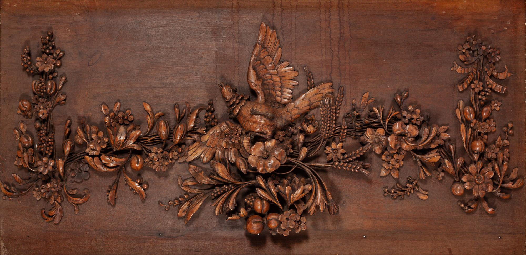 A Set of Three Carved Panels in the Manner of Grinling Gibbons (English, 1648-1721)