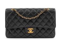 Chanel Black Double Flap Handbag, 2008-2009