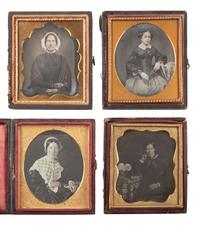 [EARLY PHOTOGRAPHY]. 40 sixth plate daguerreotypes of women of varying ages.
