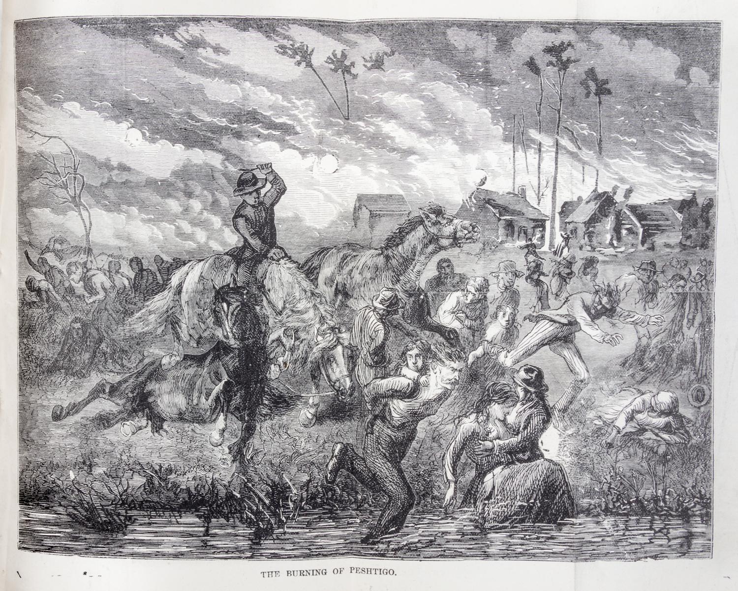 (CHICAGO, FIRE) A group of four books on the Chicago Fire of 1871