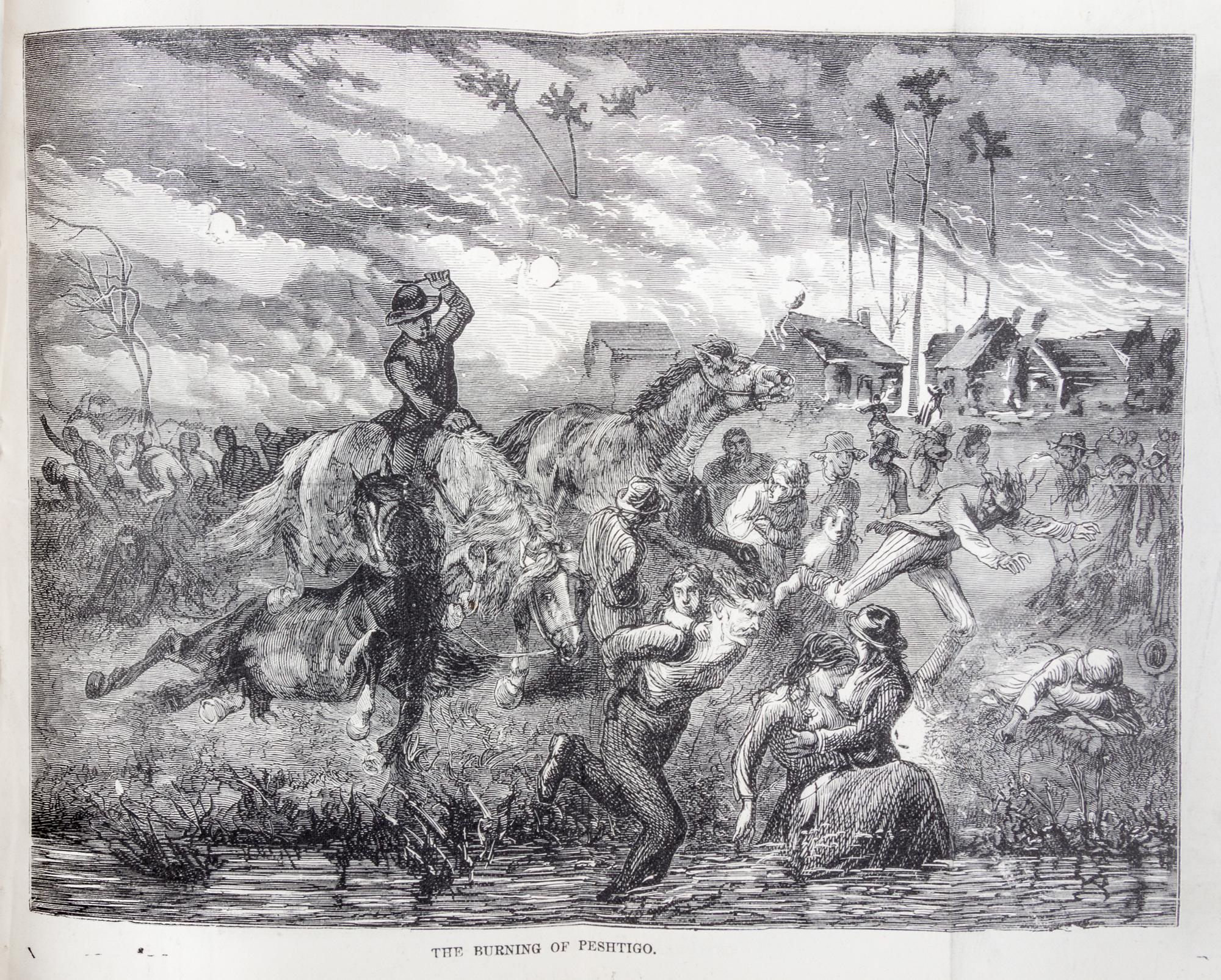 (CHICAGO, FIRE) A group of four books on the Chicago Fire of 1871