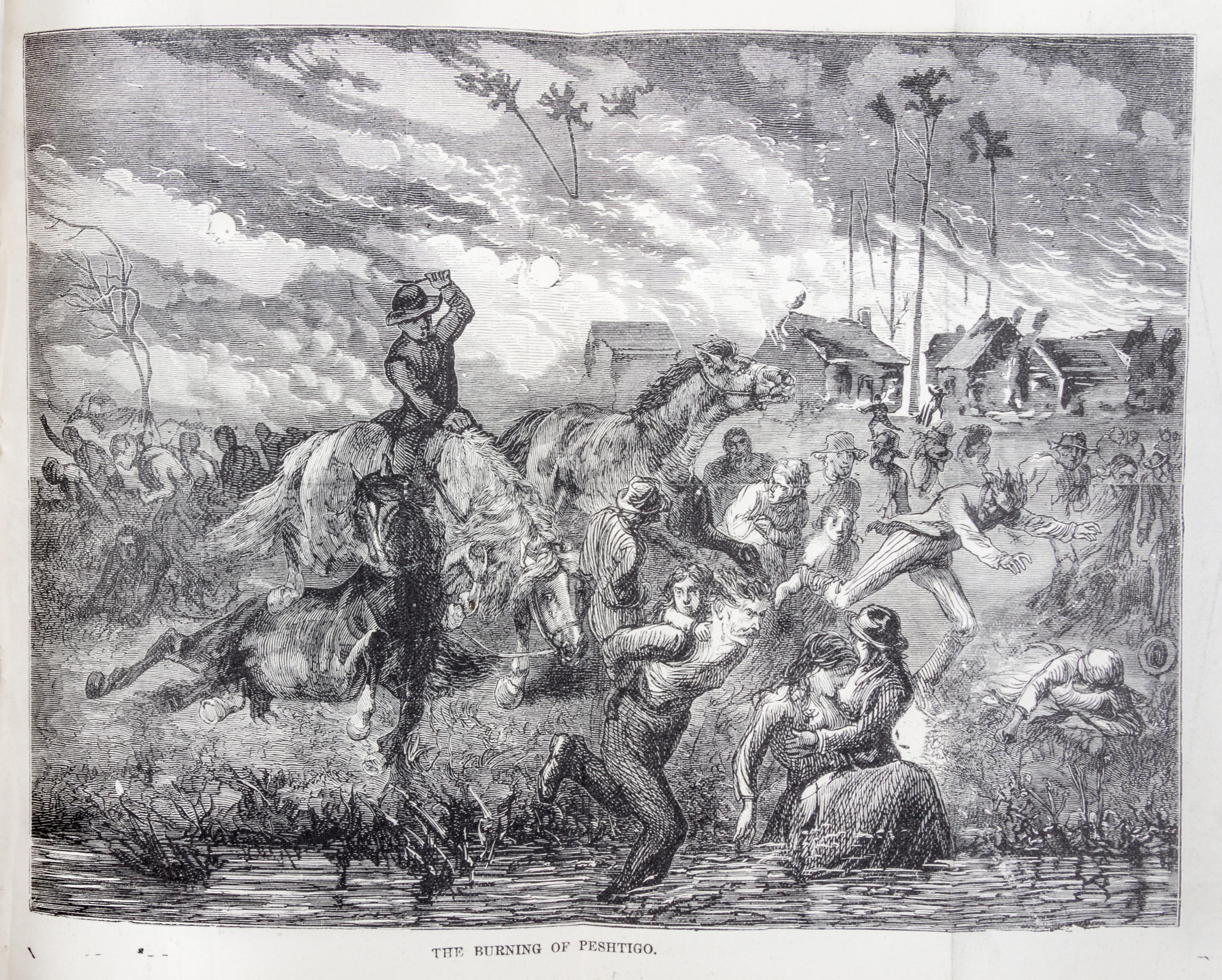 (CHICAGO, FIRE) A group of four books on the Chicago Fire of 1871