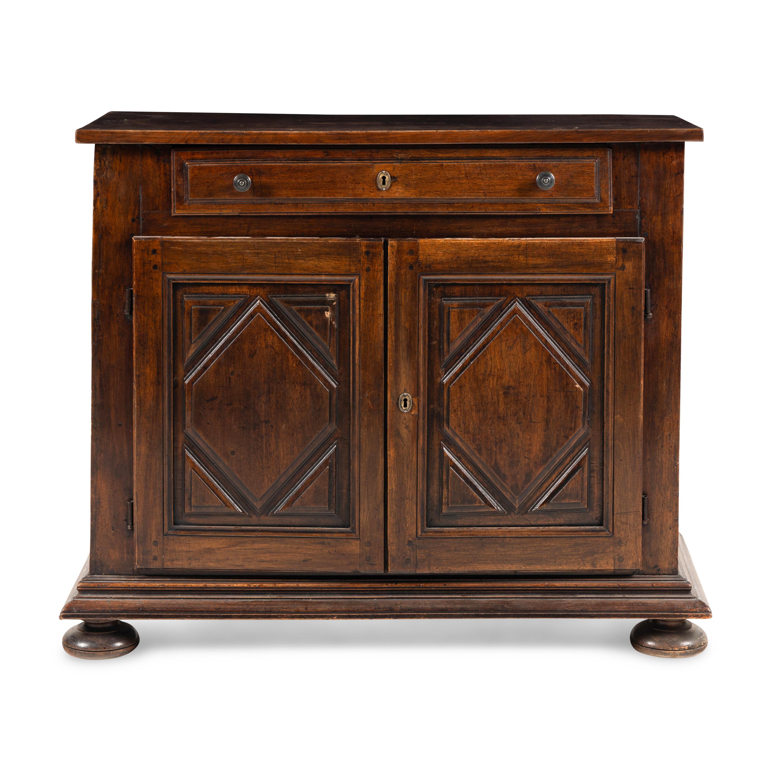 A Louis XIV Provincial Walnut Cabinet