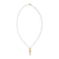 DAVID YURMAN, YELLOW GOLD AND DIAMOND SWORD PENDANT WITH GOLD-FILLED CHAIN