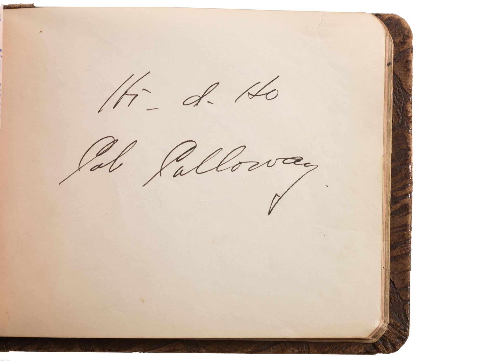 [AUTOGRAPHS]. Two autograph books owned by Chicago club owner Ruth Farley, signed by musicians, actors, and others of note including Cab Calloway, Mae West, Duke Ellington, and Mary Pickford.