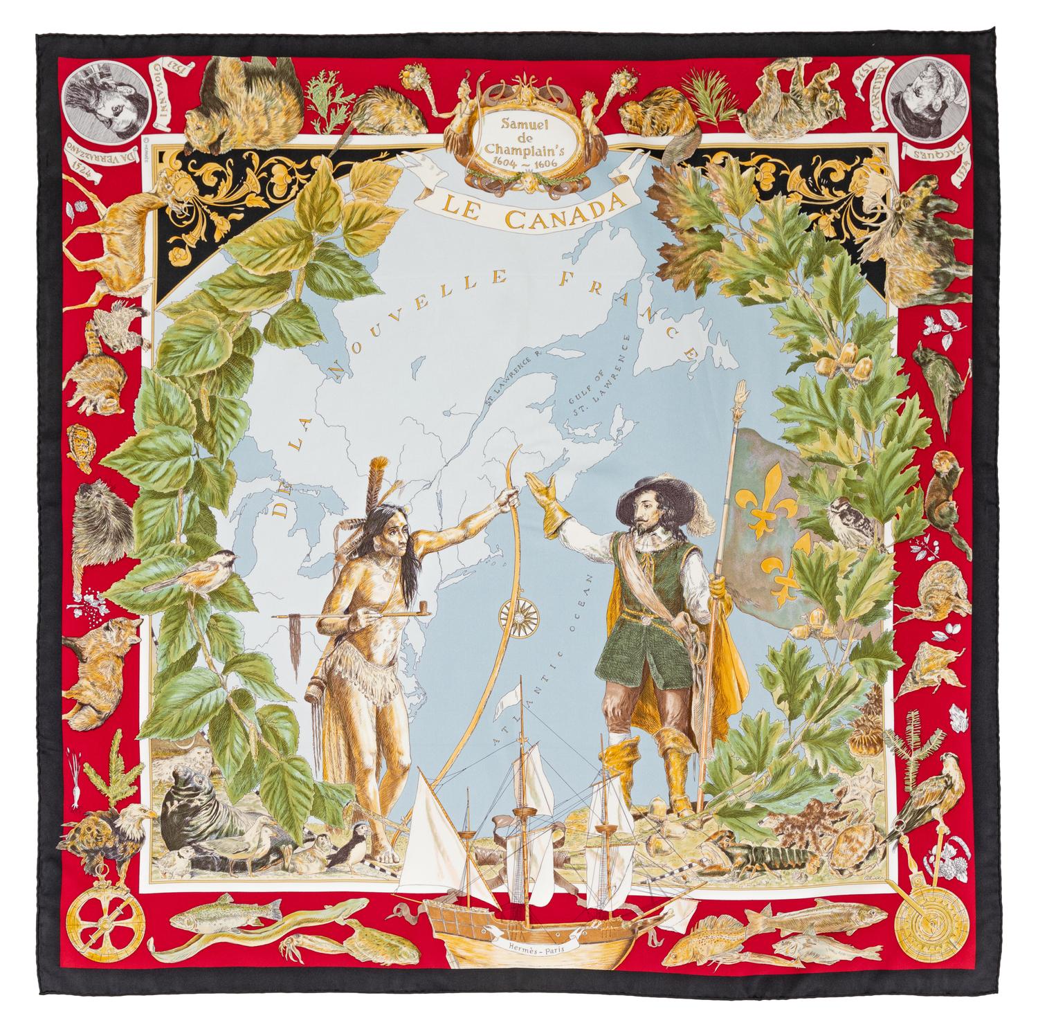 Hermès 90cm Silk Scarf, Kermit Oliver