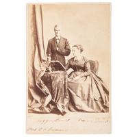 Jefferson Davis and Varina Davis Signed Cabinet Card