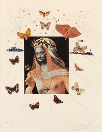 Salvador Dalí, (Spanish, 1904-1989), Surrealist Portrait of Dalí Surrounded by Butterflies from Memories of Surrealism, 1971