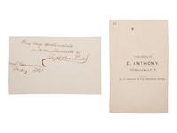 [CIVIL WAR]. 2 photographs of the 7th New York State Militia at Camp Cameron, incl. African American camp servants. Washington, 1861.