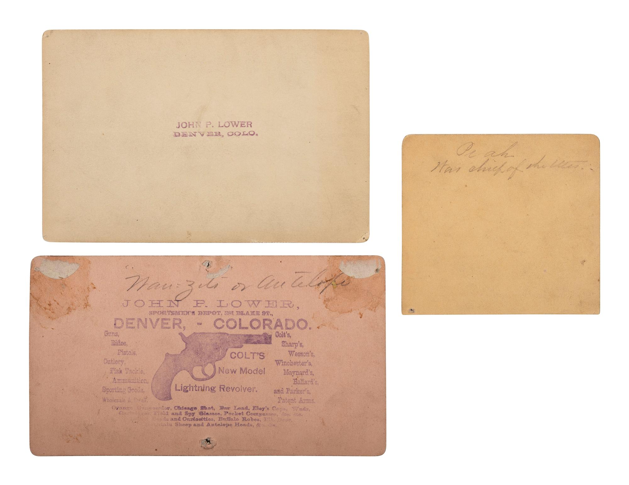 [NATIVE AMERICANS]. Stereoviews of Ute Chiefs Captain Jack, Antellope, and Pia (half stereoview).