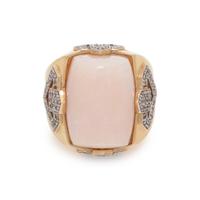 PINK OPAL AND DIAMOND RING