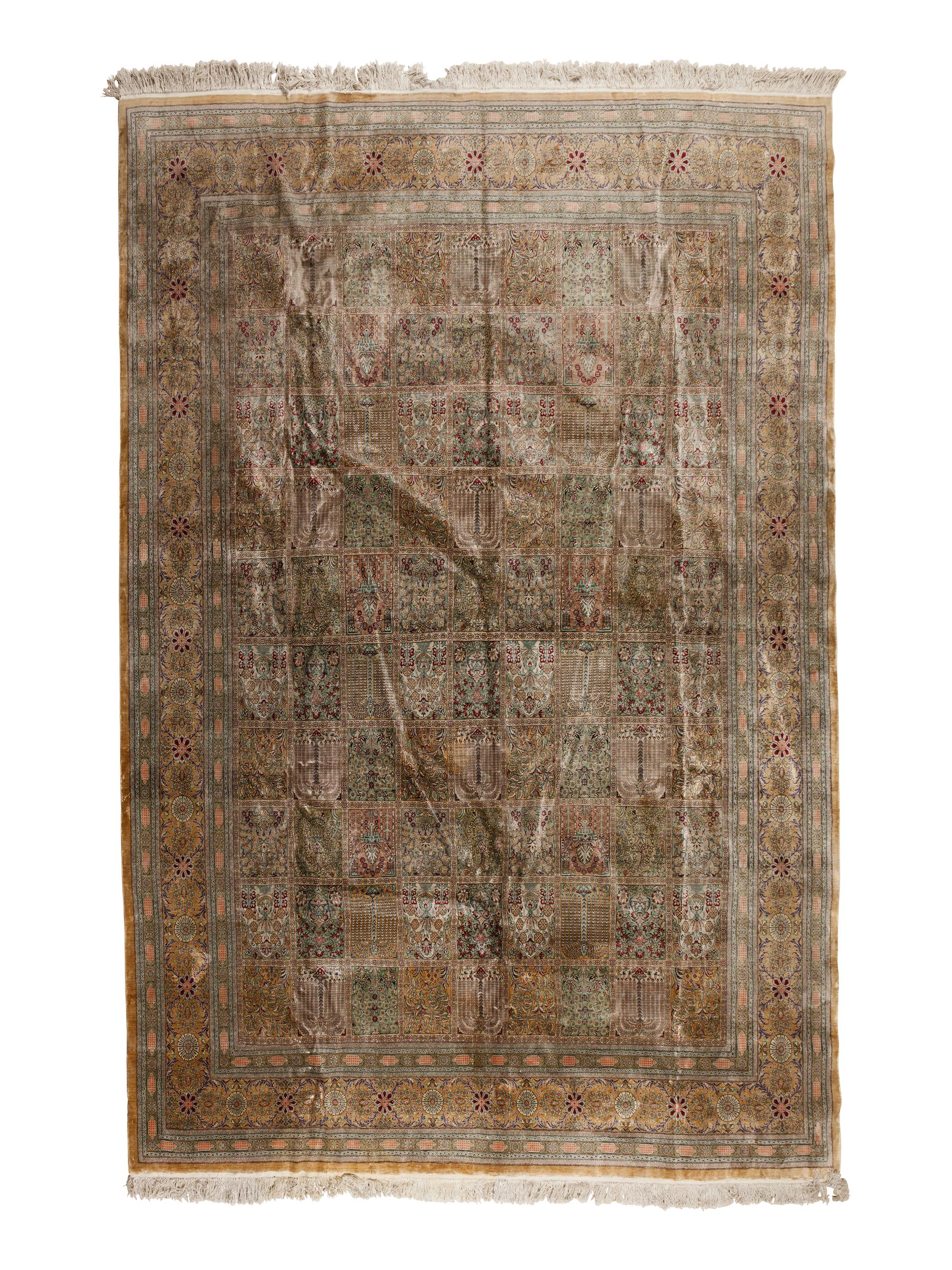 A Qum Silk "Garden" Rug