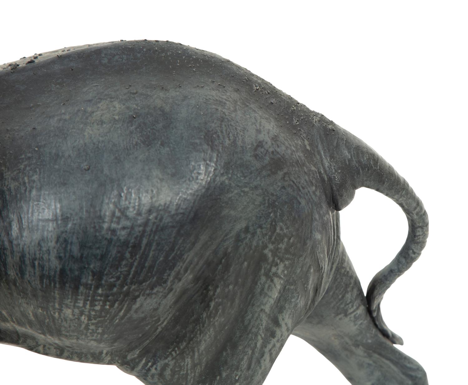 A Cybis Grey Bisque Porcelain African Elephant Figure