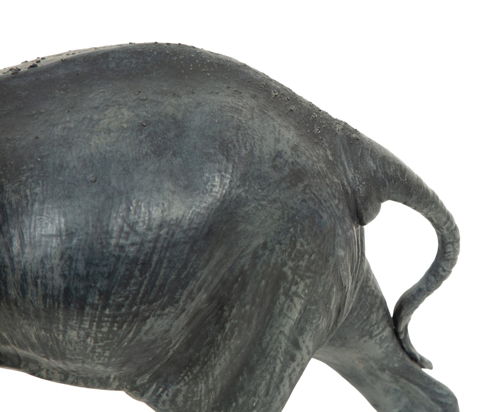 A Cybis Grey Bisque Porcelain African Elephant Figure