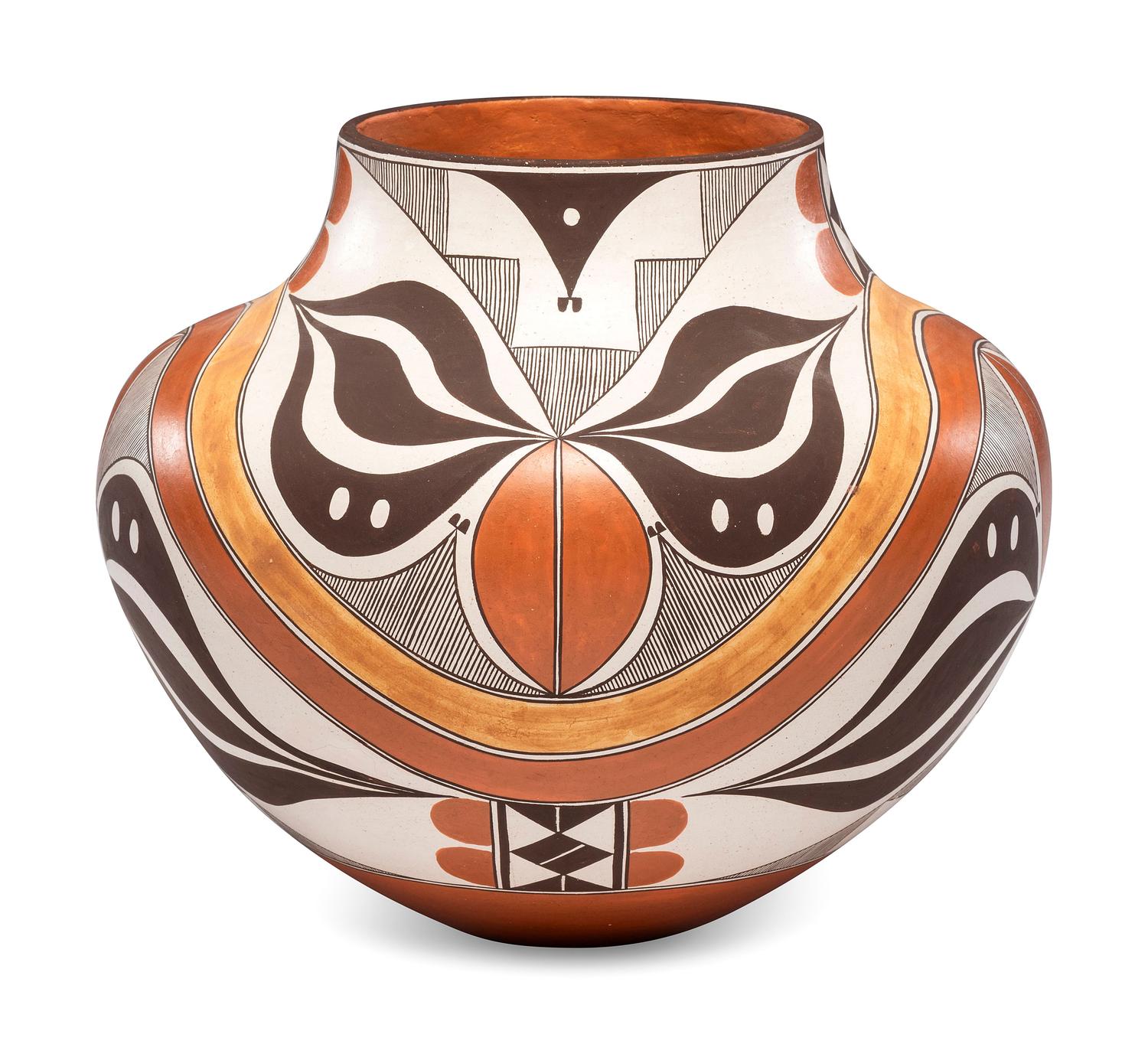 Four Color Polychrome Pottery Jar