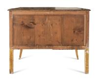A Continental Painted Faux Marble-Top Commode