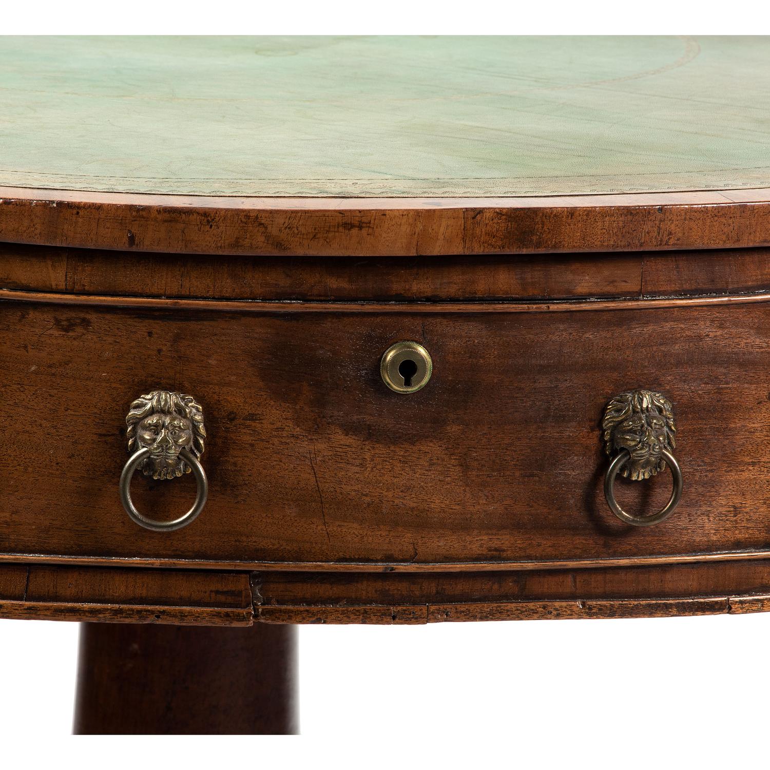 An English Mahogany Drum Table