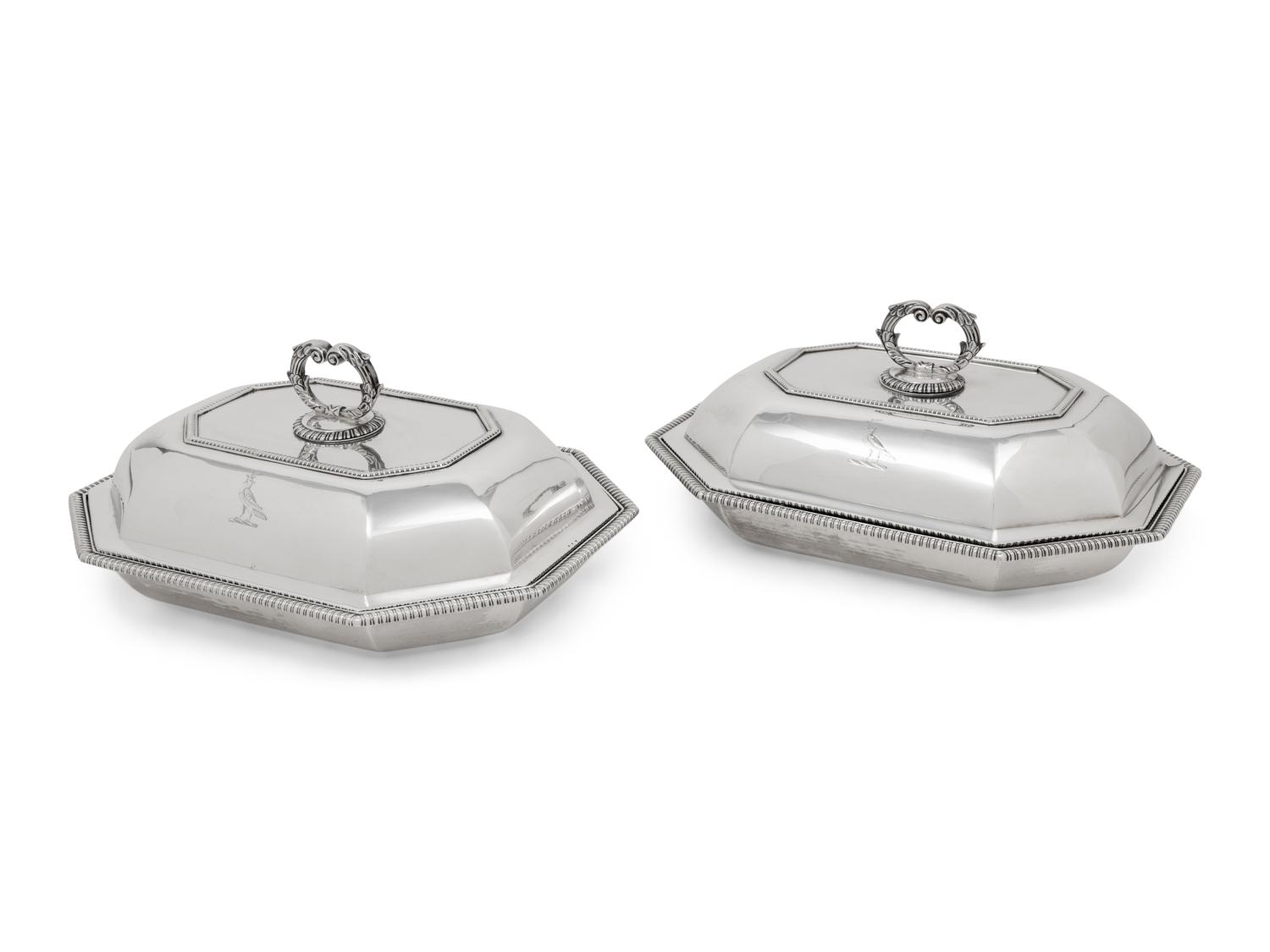 A Pair of George III Silver Covered Entrée Servers