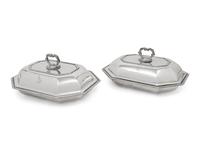 A Pair of George III Silver Covered Entrée Servers