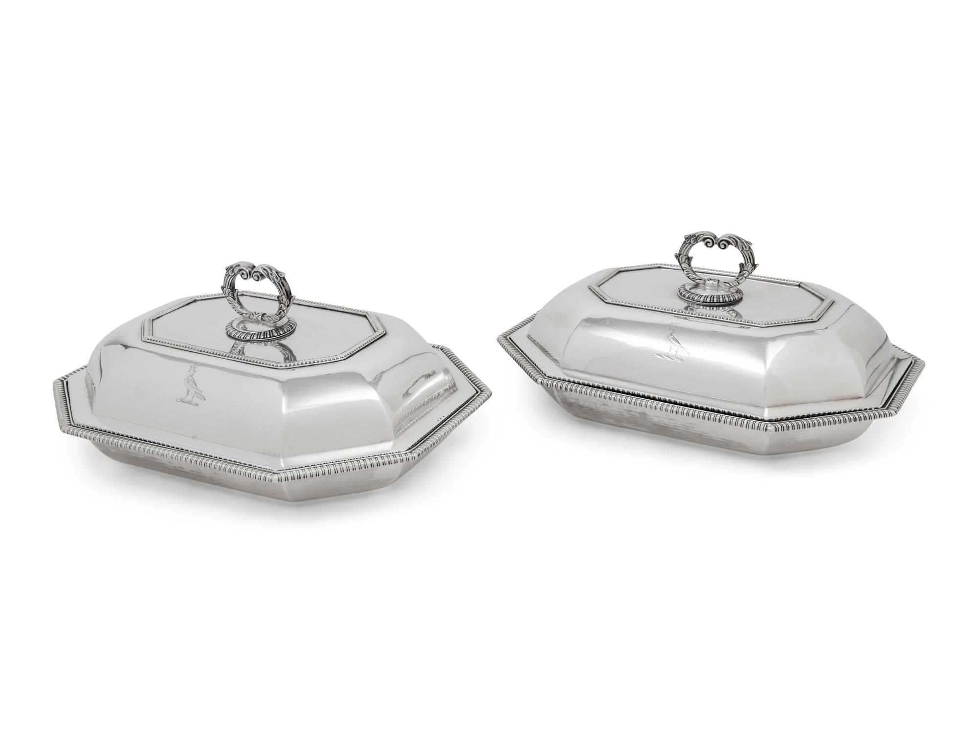 A Pair of George III Silver Covered Entrée Servers