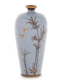 A Clair-de-Lune Ground Cloisonné Vase