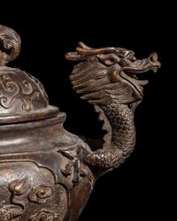 A Chinese Bronze Covered Incense Burner