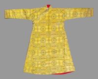 A Sino-Tibetan Silk Brocade Robe, Chuba
