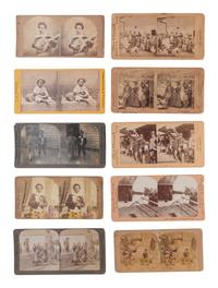 [African Americana] Group of 13 Stereoviews of African American Personalities, incl. Occupational Portraits