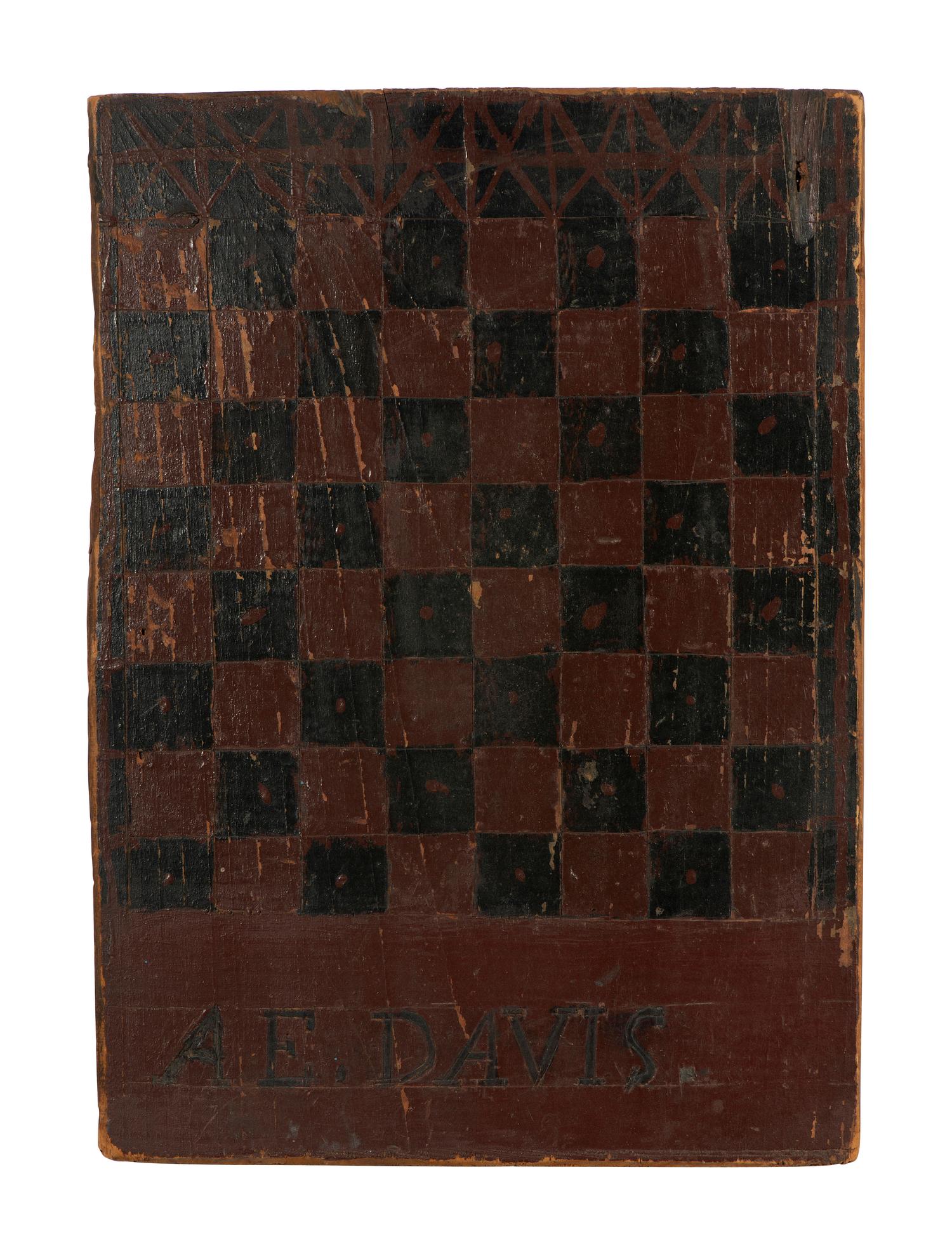 Four Paint Decorated Checkerboards