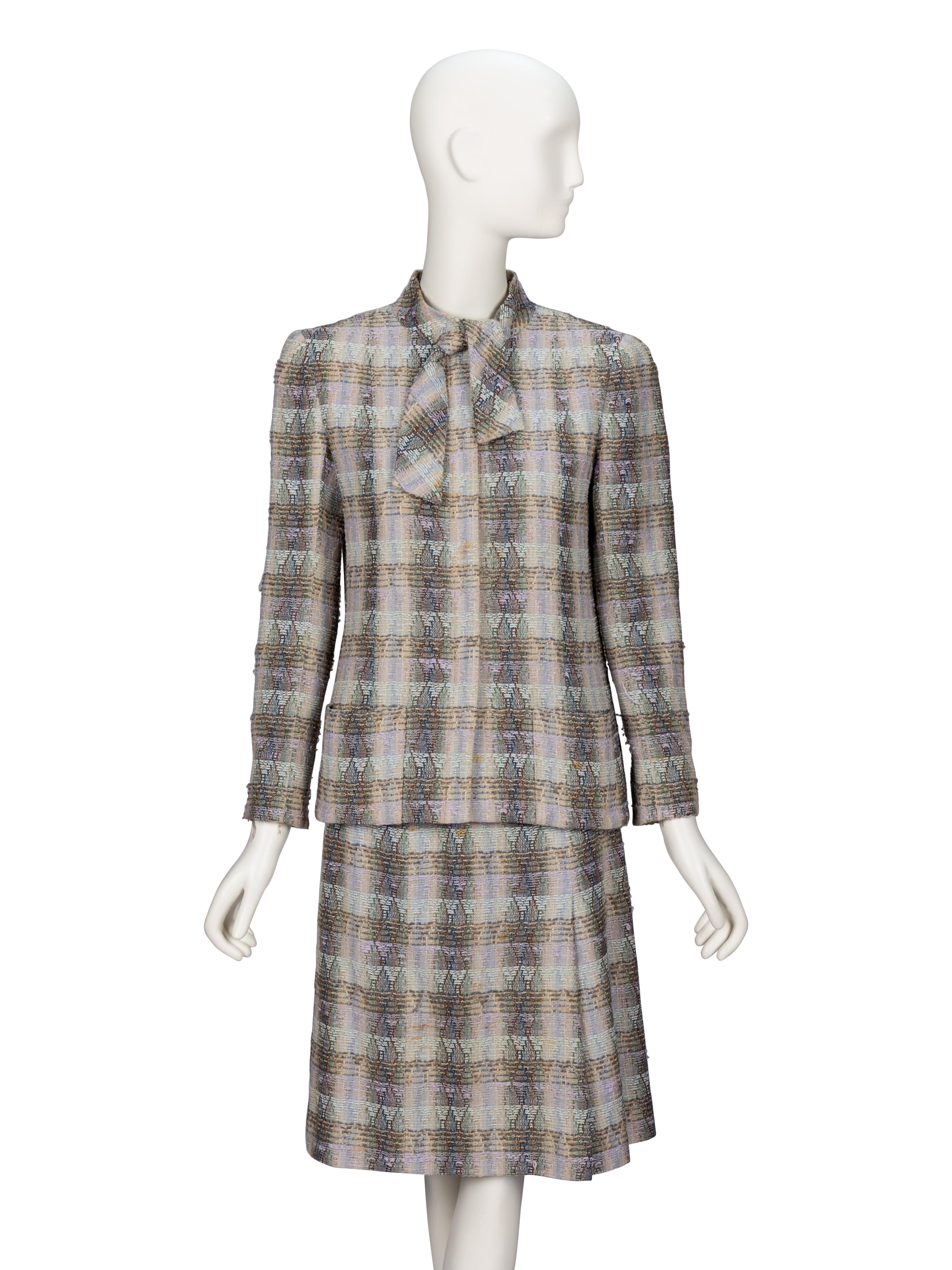 Chanel, Plaid Tweed Skirt Suit