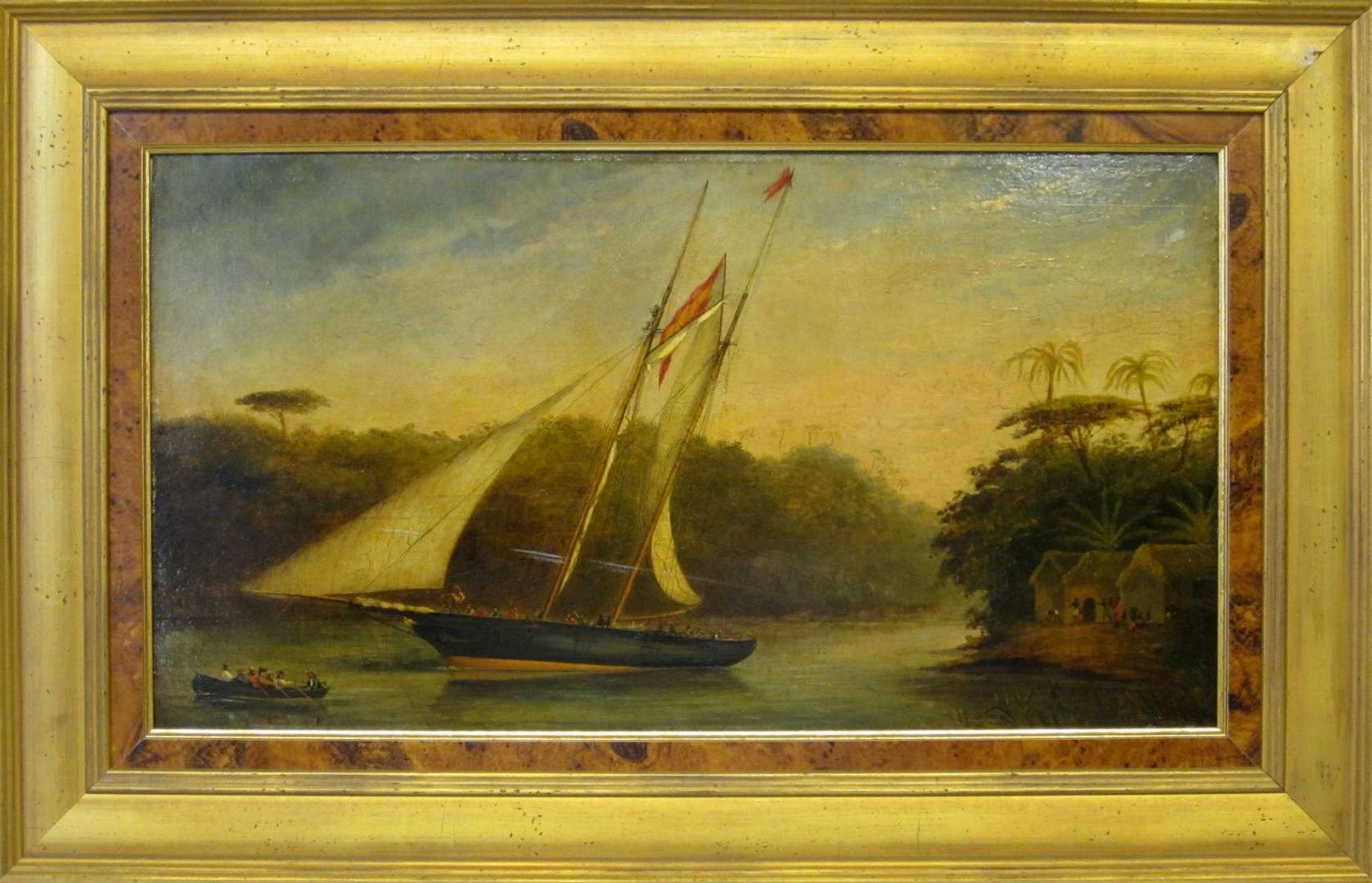 American School 19th century slaver ship