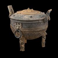 A Chinese Grey Pottery Ding Vessel