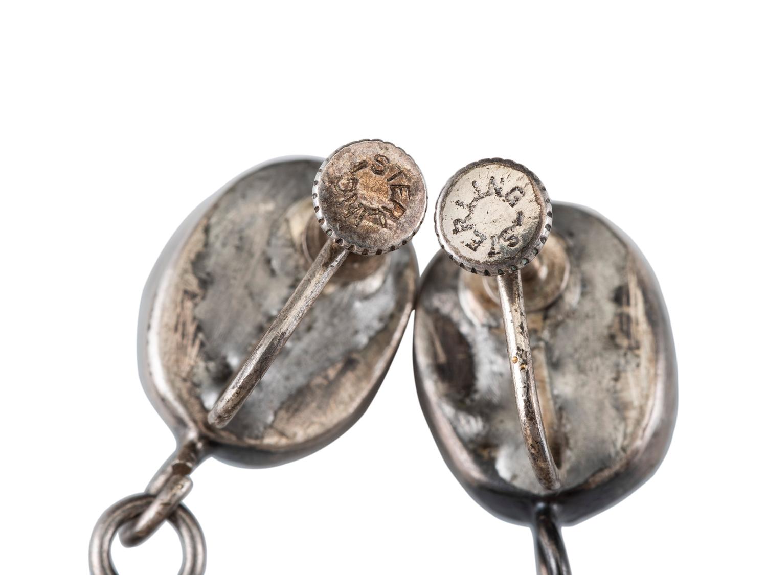 Navajo and Zuni Silver and Turquoise Earrings