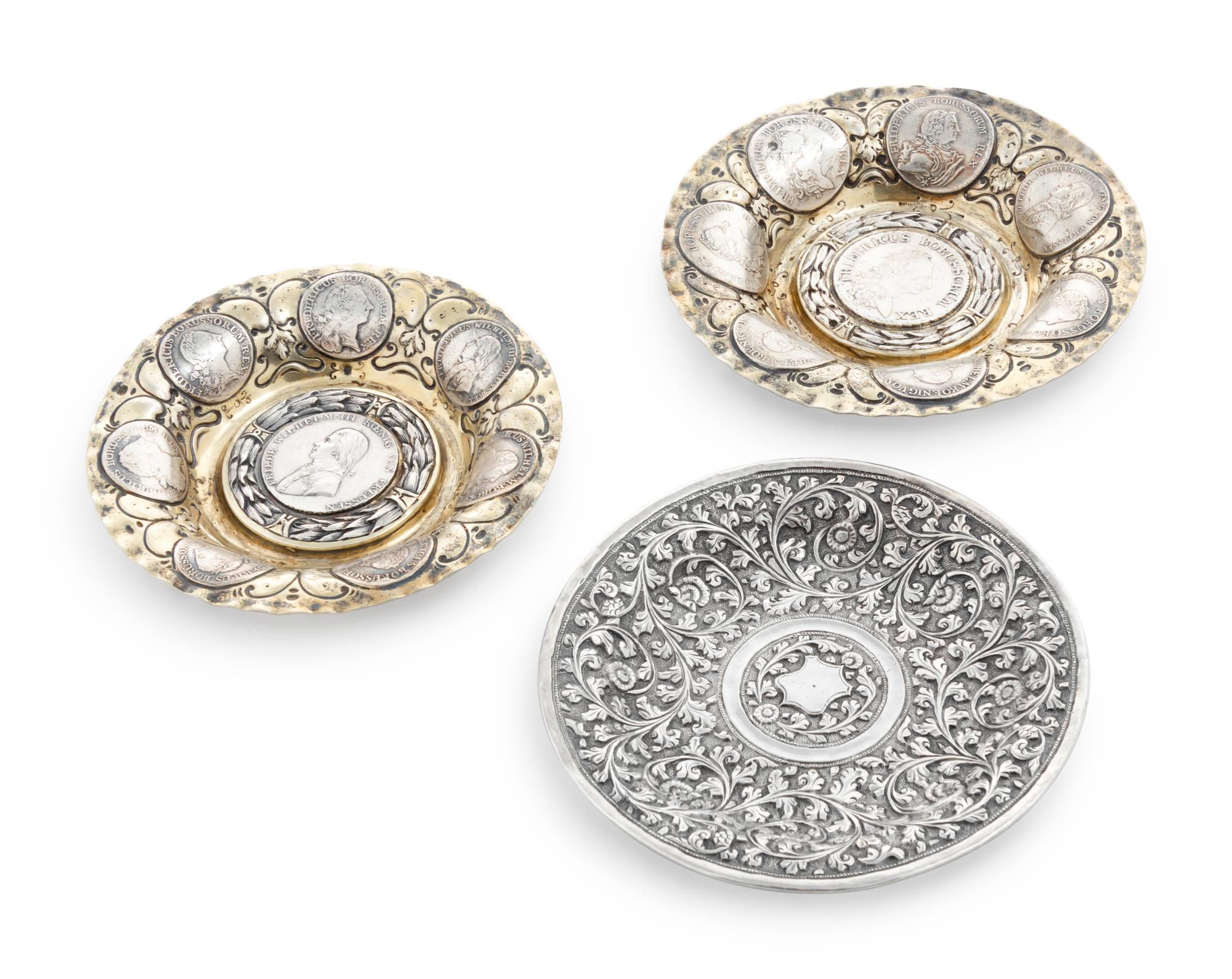 Three Continental Silver Dishes