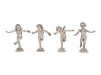 A Set of Four Buccellati Silver Putti Figures