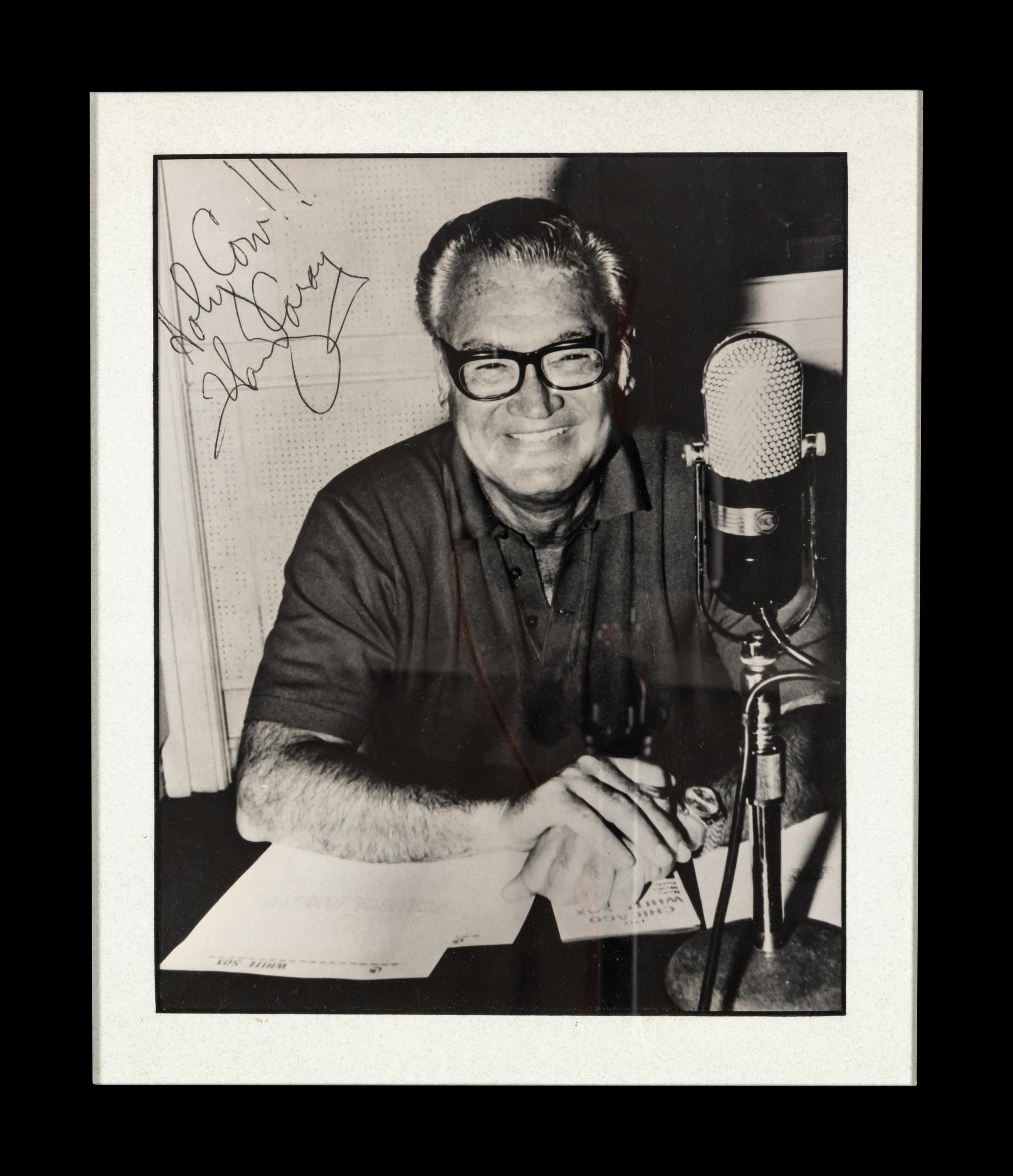 A Harry Caray Signed Autograph Photo (Beckett Authentication Services)