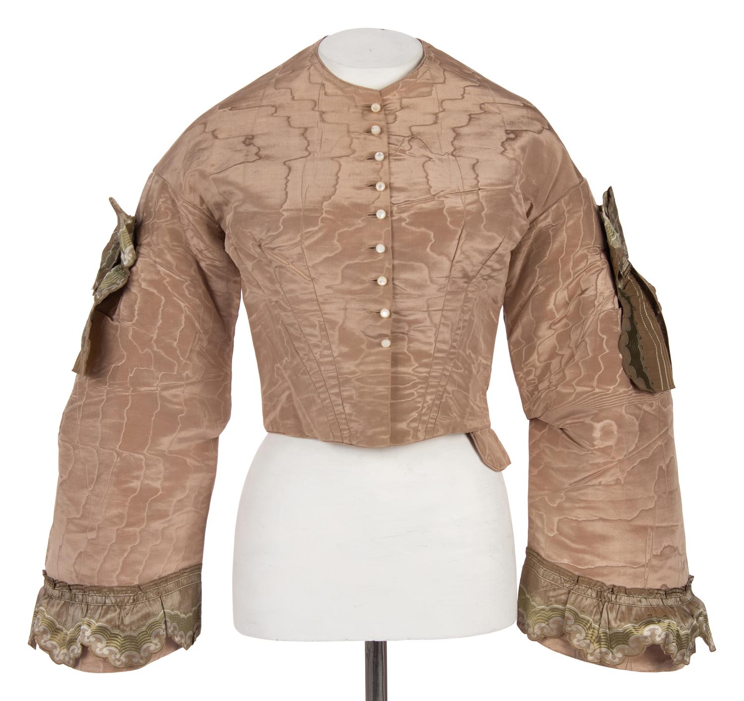 Silk Moiré Taffeta Bodice and Skirt, 1860s