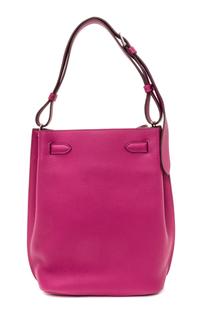 An Hermes Rubis Togo 22cm So-Kelly Handbag, 9" x 11" x 4.5".