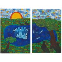 Azikiwe Mohammed (American, b. 1984) — Leroy's Swimming Hole , 2021