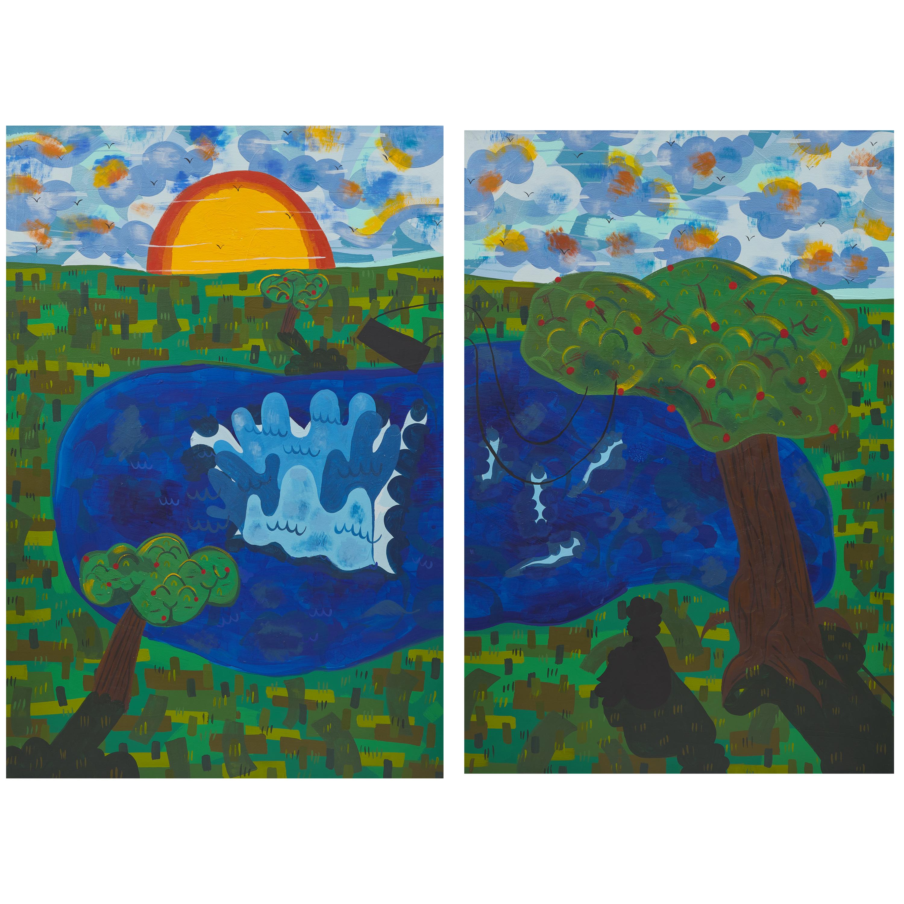 Azikiwe Mohammed (American, b. 1984) — Leroy's Swimming Hole , 2021