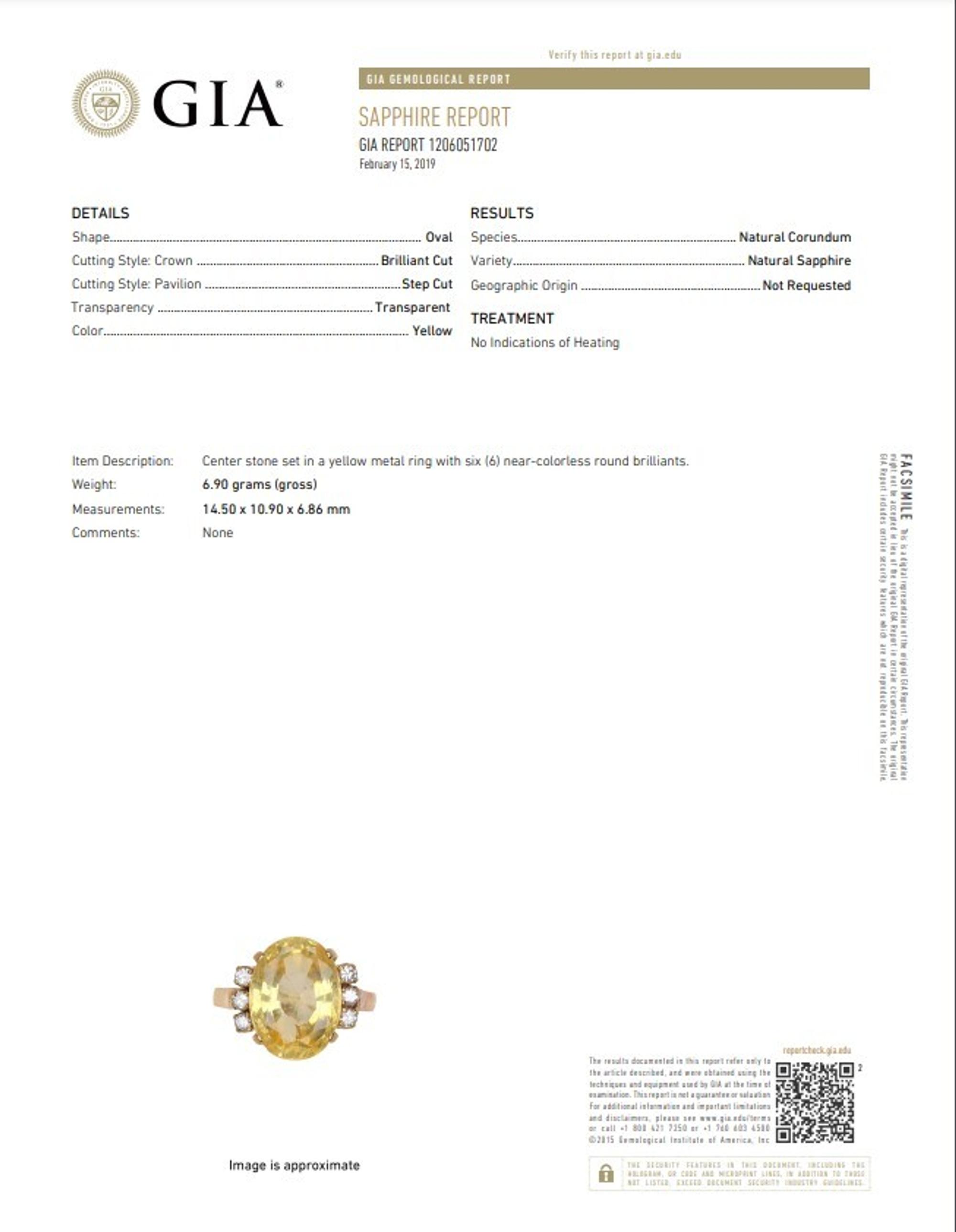 YELLOW SAPPHIRE AND DIAMOND RING