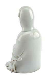 A Chinese Blanc-de-Chine Porcelain Figure Height 10 inches.