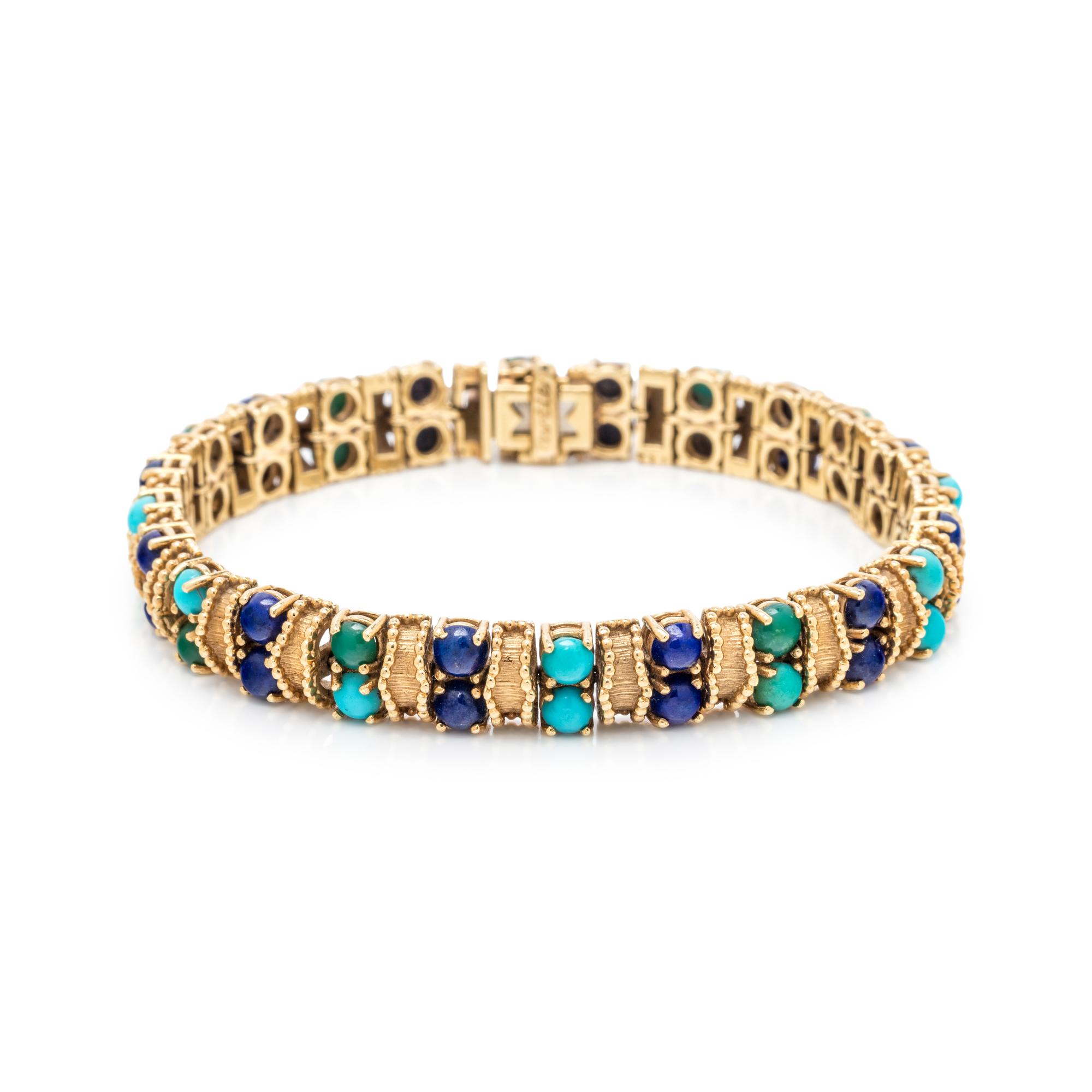 CARTIER, YELLOW GOLD AND HARDSTONE BRACELET