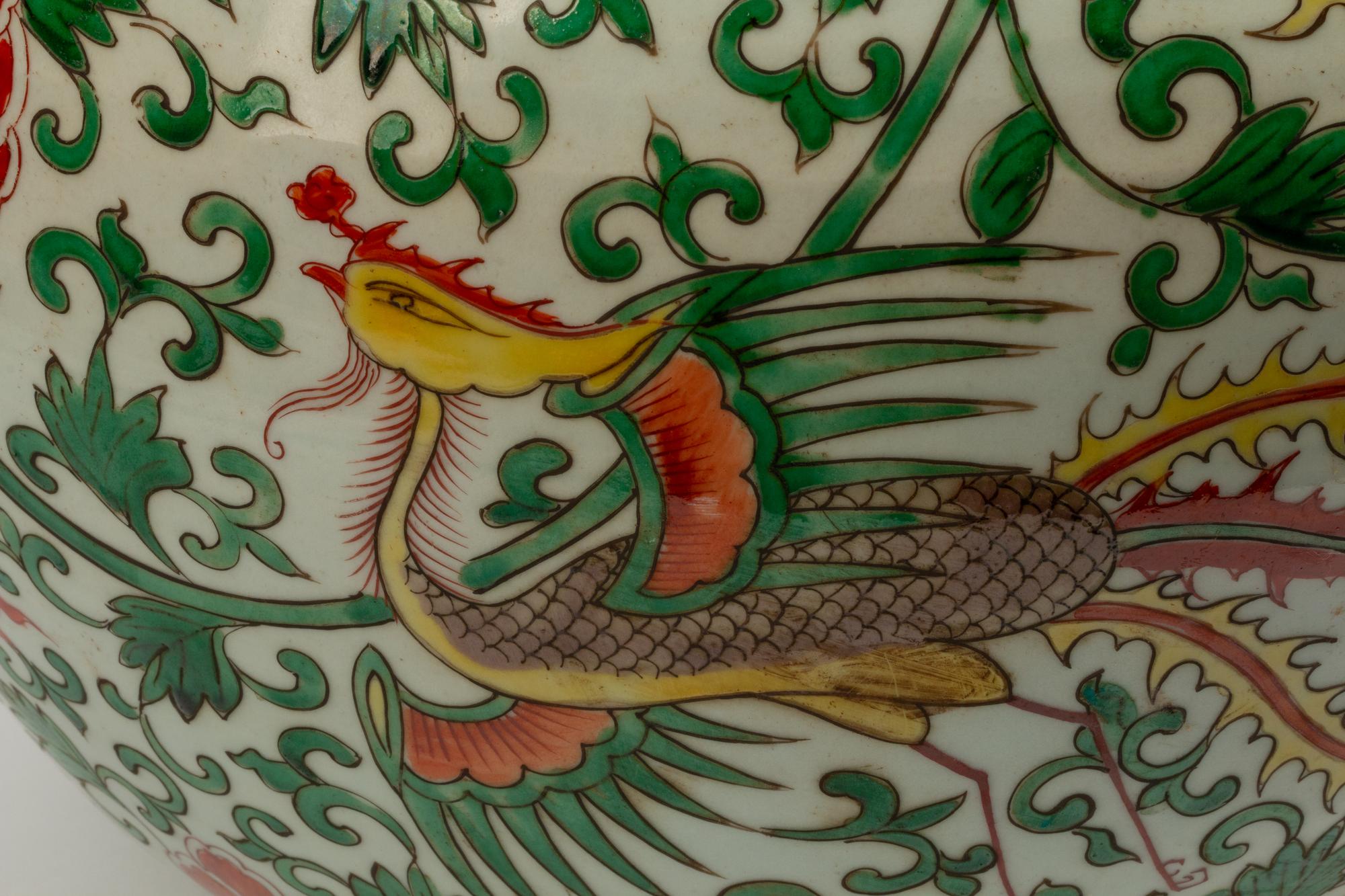 A Pair of Chinese Iron-Mounted Porcelain Jars